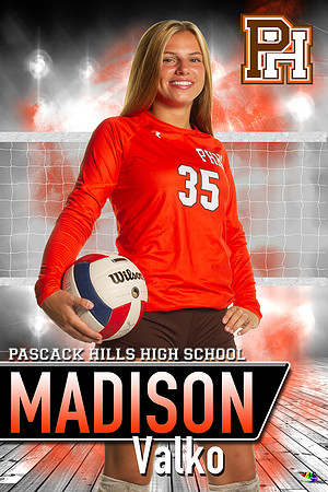 MVP - Center Court - Vert X PHHS Volleyball #35 1984