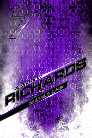 Honeycomb - MVP Series - Player Banner & Poster Template V MVP Series - Honeycomb V