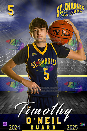 4636-Full Court 12x18 St Charles Basketball 25 O’Neil