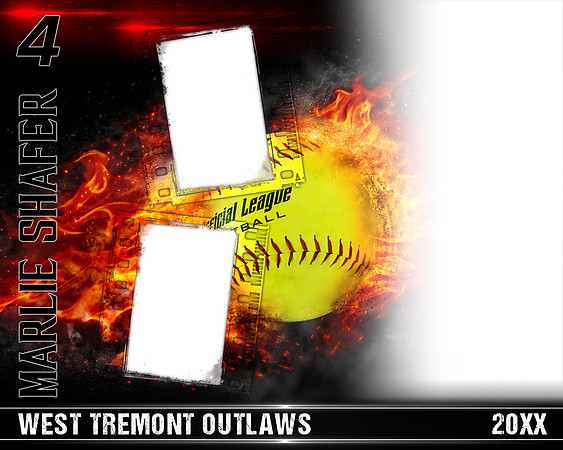 on_fire_16x20_softball_photo_template_collage