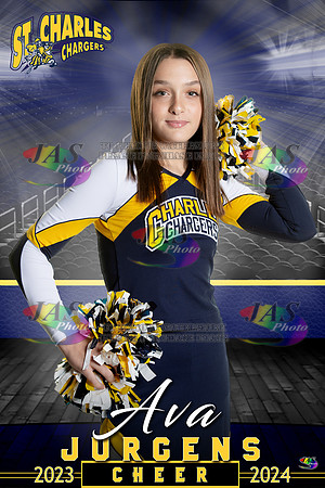 3892 24 Full Court 12x18 St Charles Cheer
