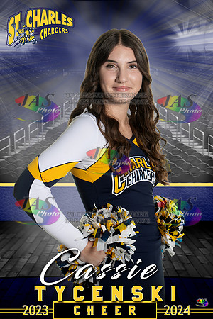 1534 24 - Full Court 12x18 St Charles Cheer