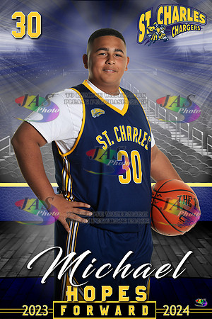 1665 24 - Full Court 12x18 St Charles Basketball