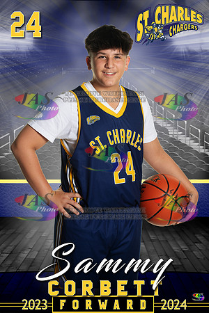 1687 24 - Full Court 12x18 St Charles Basketball