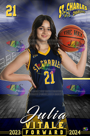 1573 24 - Full Court 12x18 St Charles Basketball