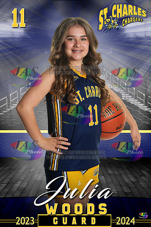 1521 24 - Full Court 12x18 St Charles Basketball