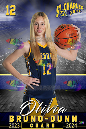 1497 24 - Full Court 12x18 St Charles Basketball