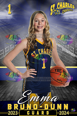 1475 24 - Full Court 12x18 St Charles Basketball