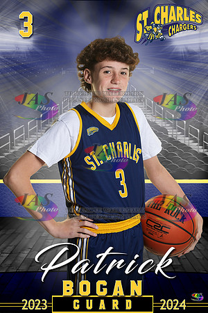3933 24 - Full Court 12x18 St Charles Basketball