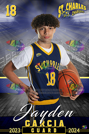1828 24 - Full Court 12x18 St Charles Basketball